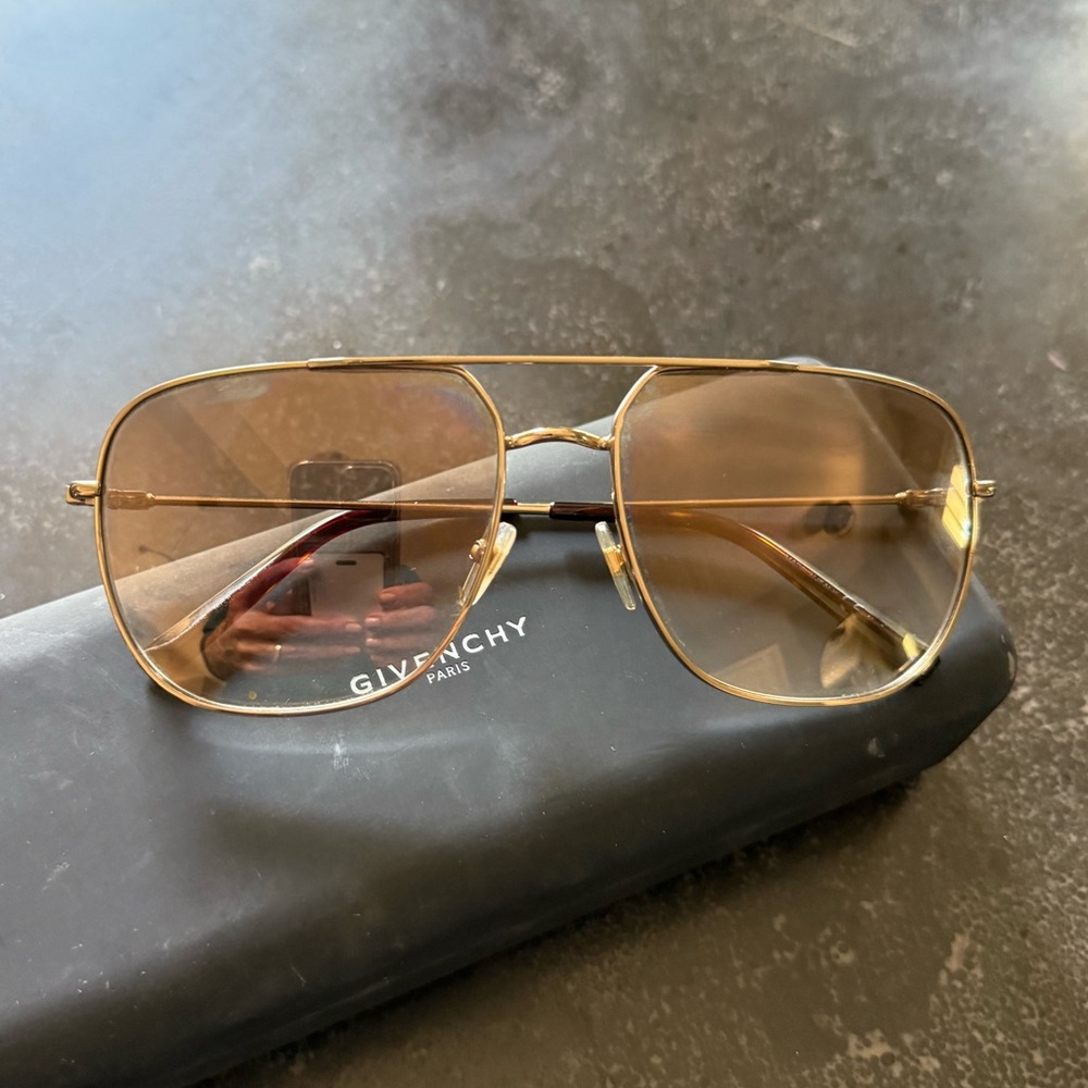 Givenchy Gold Aviator Glasses